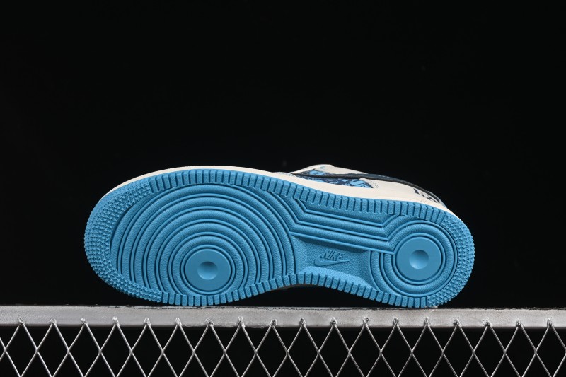 Nike Air Force 1 '07 Low Dior Collaboration Stone Blue Low-Top Casual Sneakers - KK1988-088