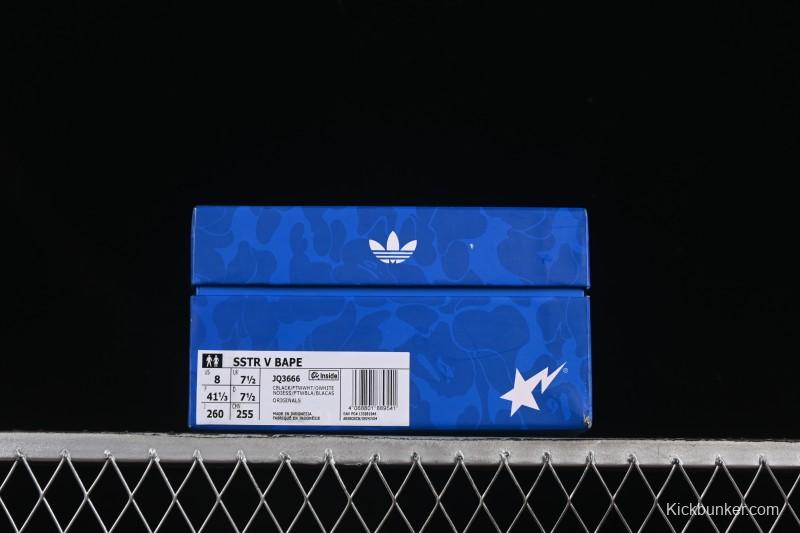 Adidas Bape Superstar Casual Sneakers with Shell Toe Design - JQ3666