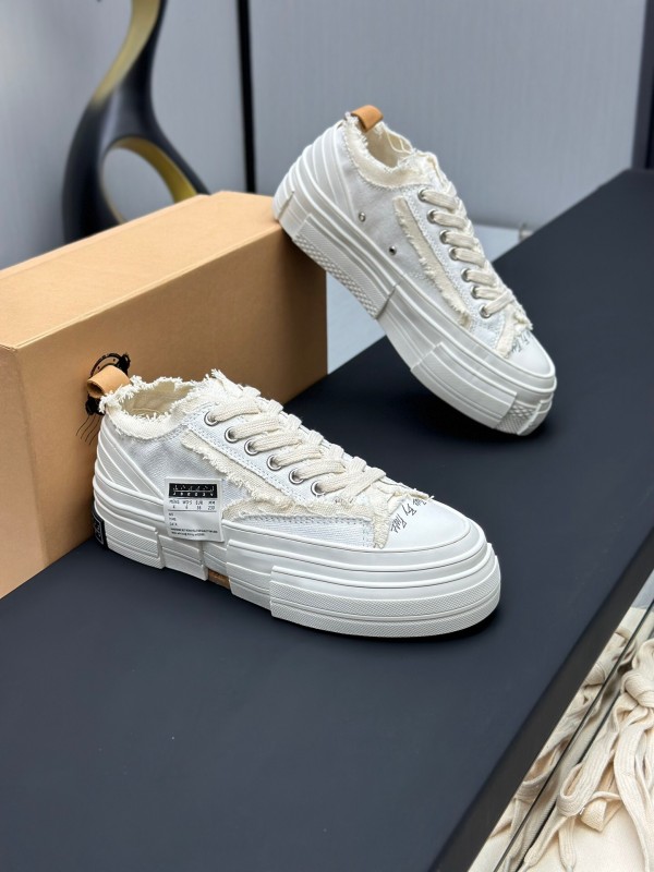 2025 Unisex XVESSEL White Canvas Plimsolls Vulcanized LY00360