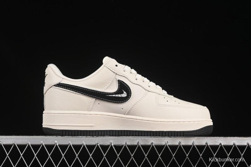 Nike Air Force 1 '07 Low Stussy Collaboration White Gray Casual Sneakers - KK1988-093