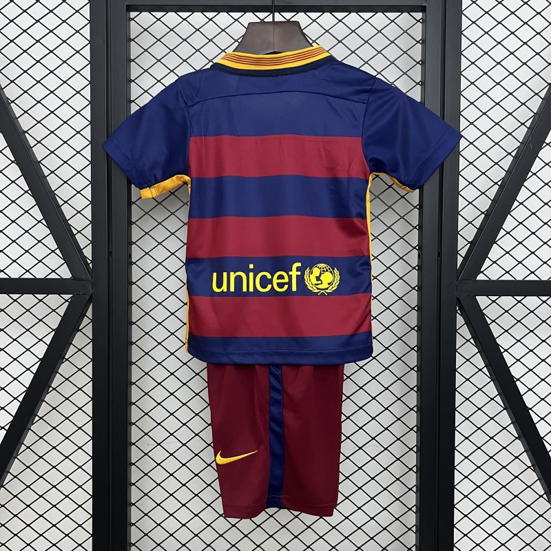 Retro 15/16 Kids Barcelona Home Size 16-28 Jersey