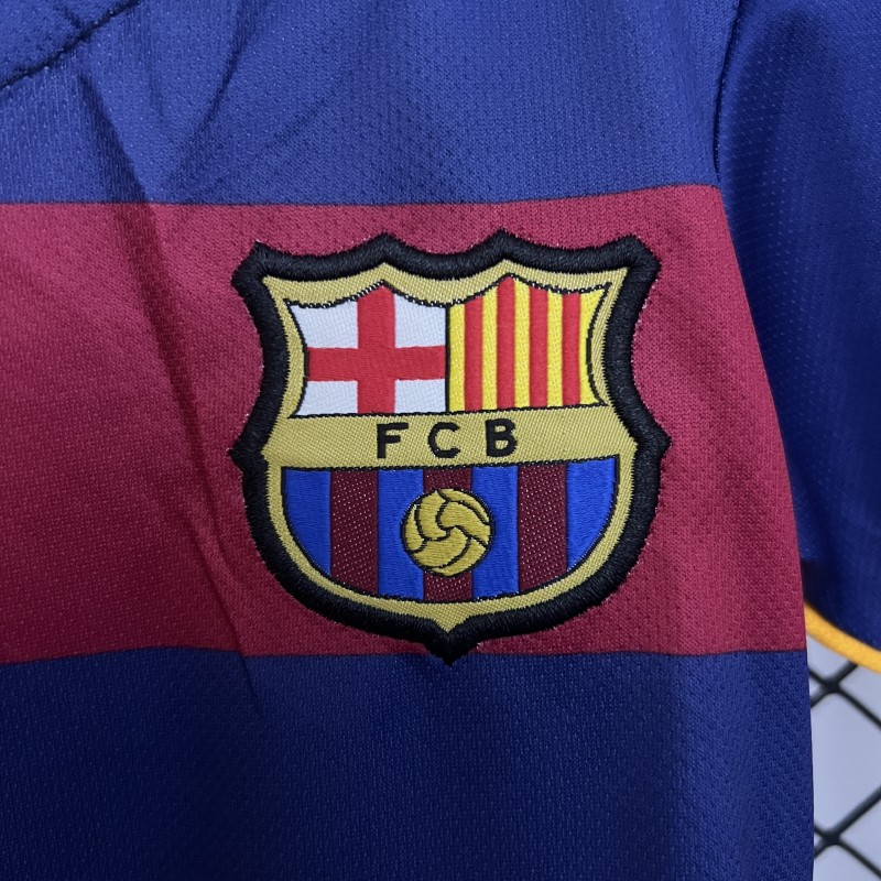 Retro 15/16 Kids Barcelona Home Size 16-28 Jersey