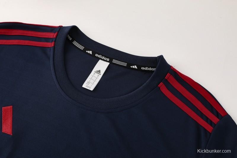 2025 Adidas Black/Red Short Sleeve Jersey+Shorts