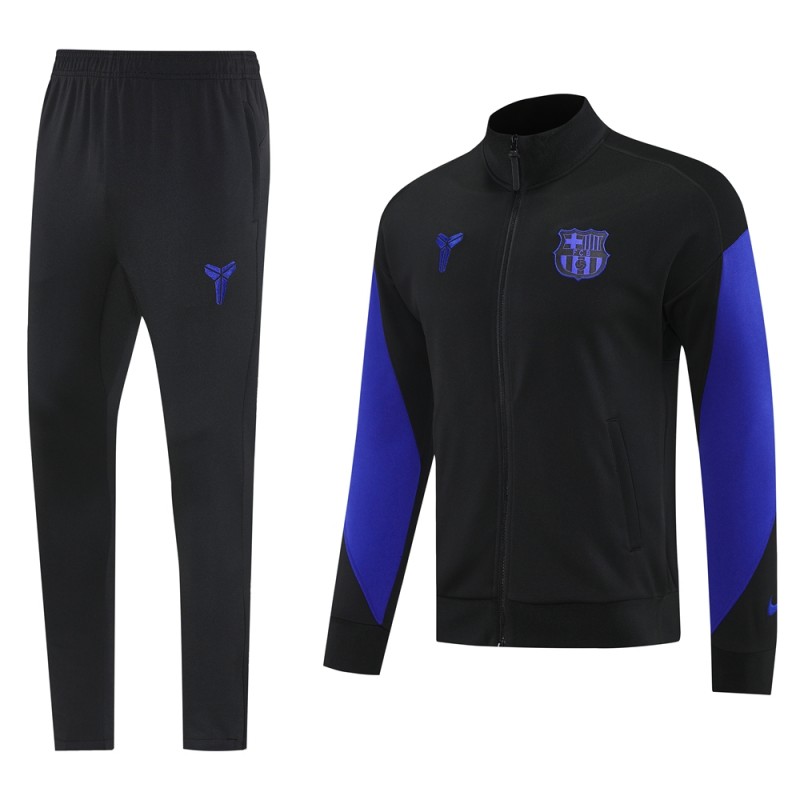 25/26 Barcelona Black/Blue Full Zipper Jacket +Long Pants