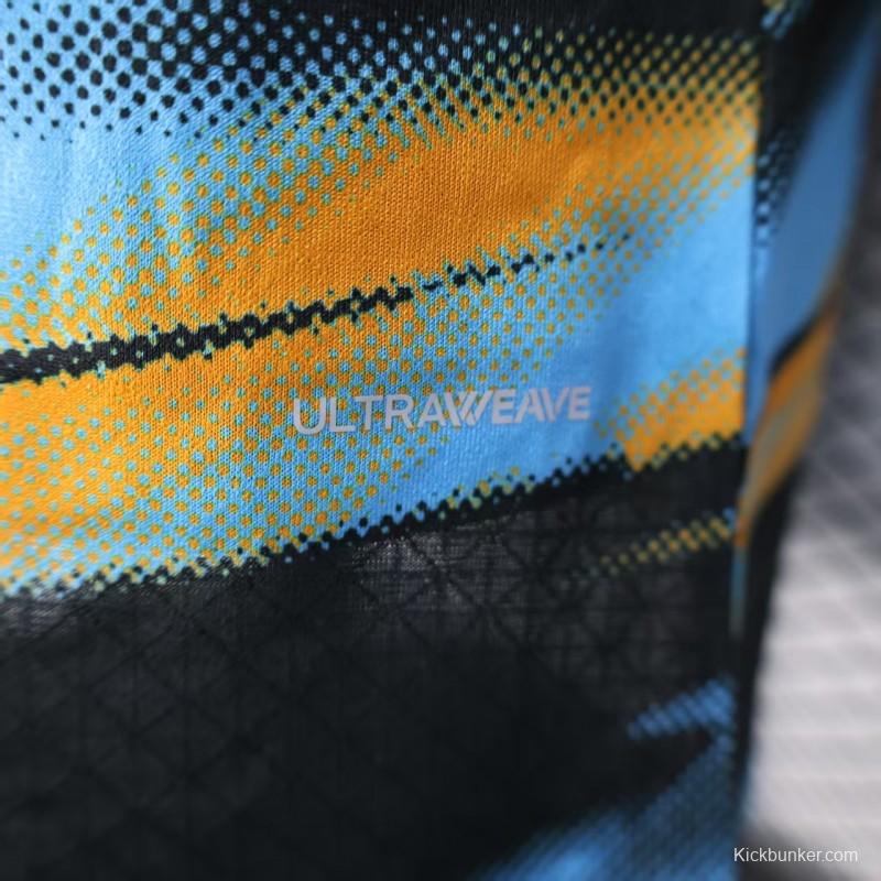 Player Version 25/26 Olympique de Marseille Blue with Orange Gradient Stripe Jersey