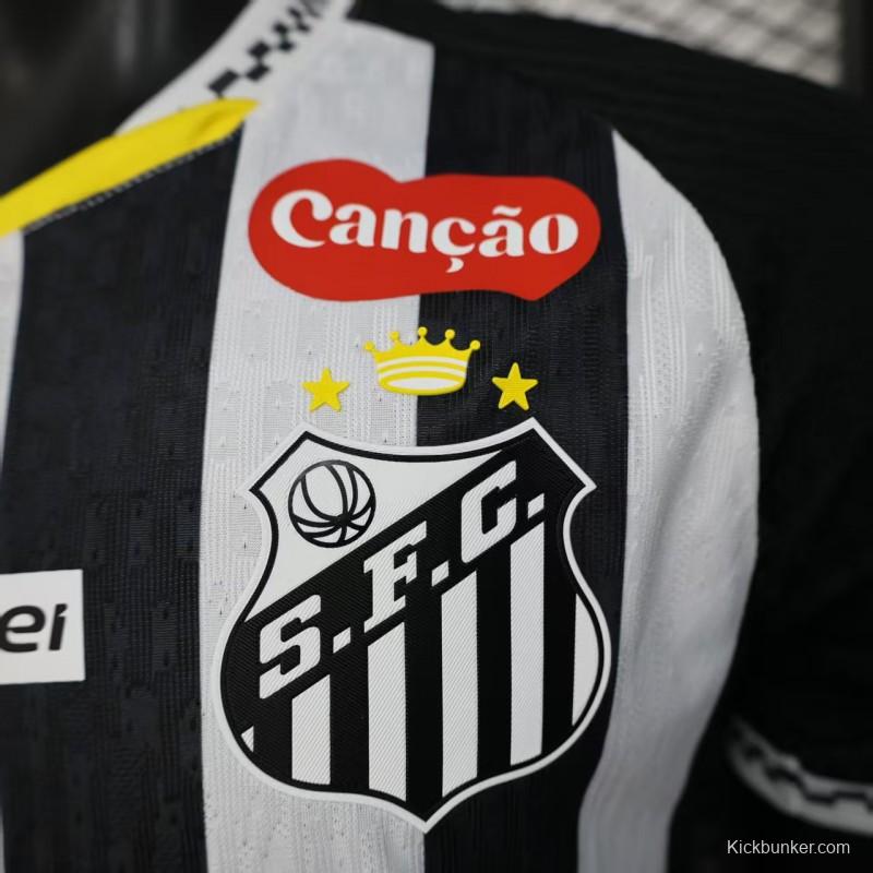 Player Version 25/26 Santos Away Jersey With Full Sponsors