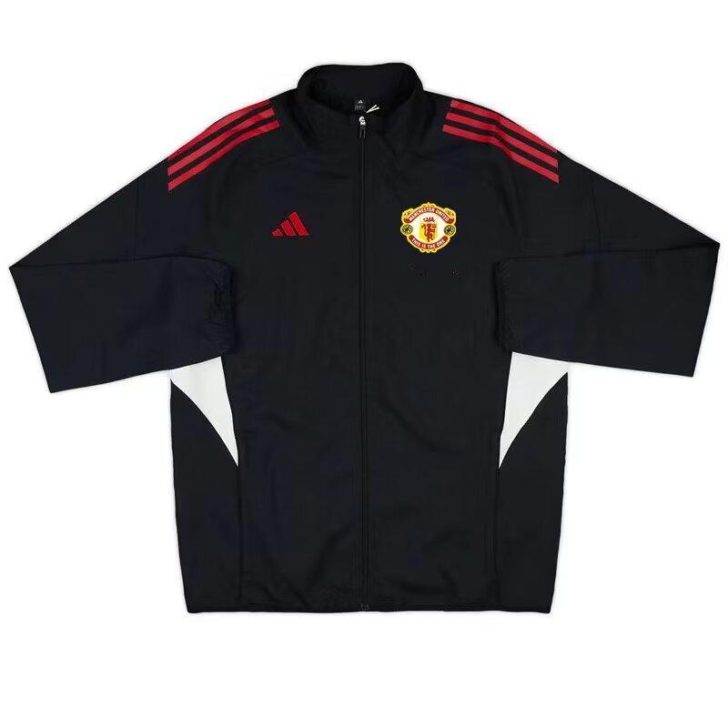 25/26 Manchester United  BLACK Full Zipper Windbreaker