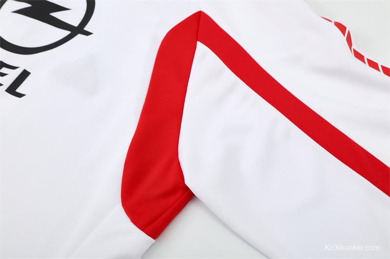 Retro 05/06 AC Milan White Half Zipper Jacket+Long Pants