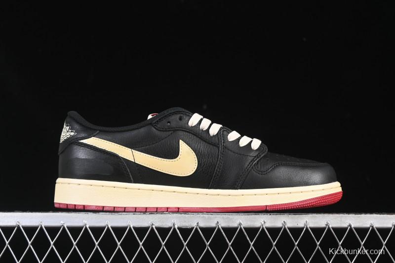 Nike Nigel Sylvester x Air Jordan 1 Low Lifestyle Casual Skate Shoes - IB8958-001