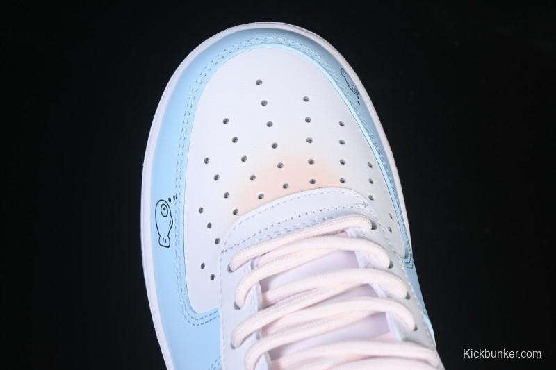 Nike Air Force 1 '07 Low Casual Sneakers with Custom Design - ZH0316-107