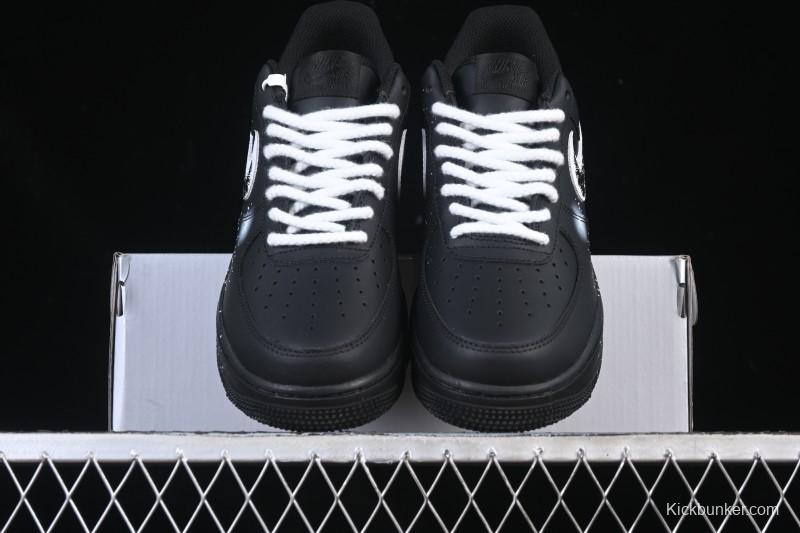 Nike Air Force 1'07 Low Two-Dimensional Theme Black Space Casual Sneakers - ZH0316-101