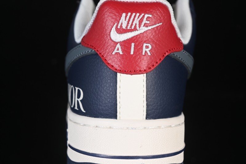 Nike Air Force 1 '07 Low Dior Collaboration White Blue Gray Hook Casual Sneakers - XD2588-603