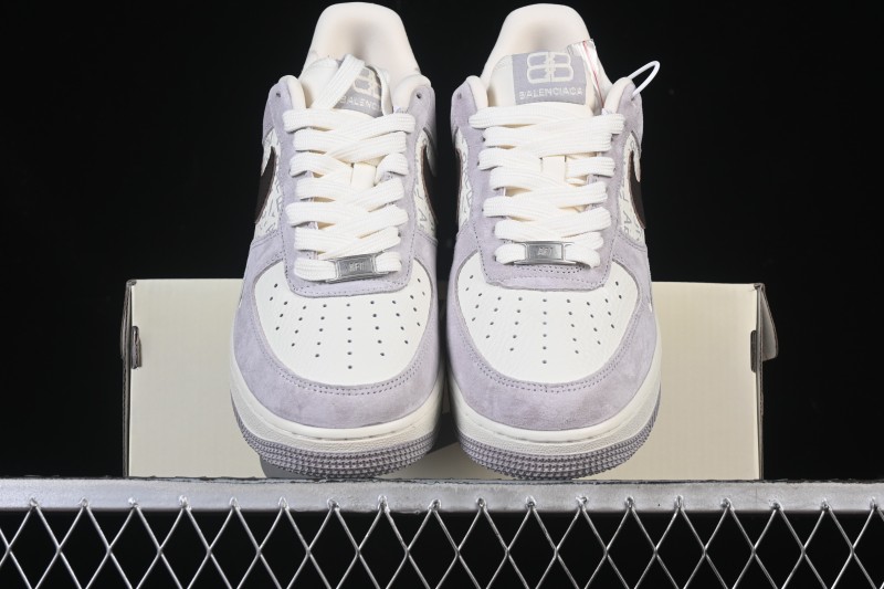 Nike Air Force 1 '07 Low Balenciaga Collaboration White Brown Casual Sneakers - YF9511-806
