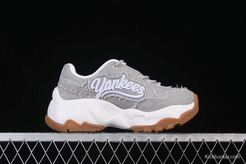 Adidas NY MLB Bigball Chunky Vintage Cursive Height-Increasing Platform Sneakers - 3ASHVT25N50GRL