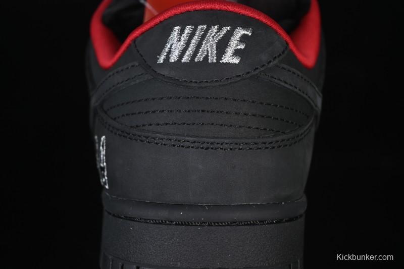 Nike Supreme x Nike SB Dunk Low Ocean Fog Limited Edition Black Warrior Low Top Casual Skate Shoes - HQ8487-001