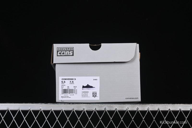 Converse One Star Suede Black Low Top Casual Skate Shoes - 149908C