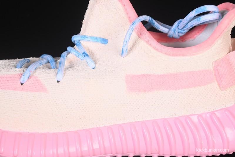 Adidas Yeezy 350 Boost V2 Running Shoes with Pink Watermelon Design - CP9366