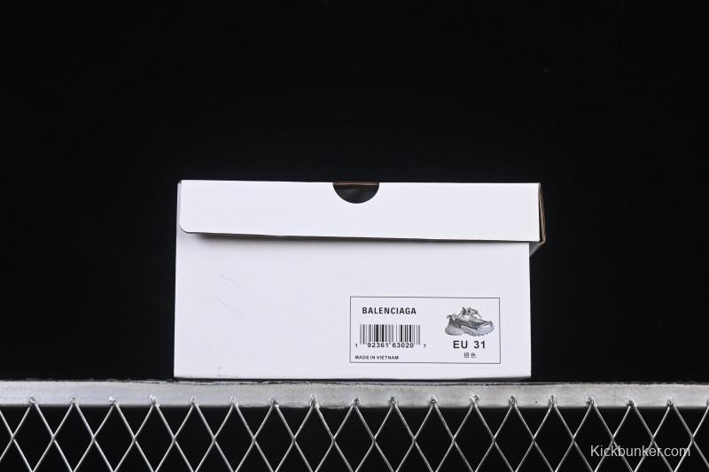 Balenciaga Silver Anti-Slip Casual Kids Shoes - J.C3