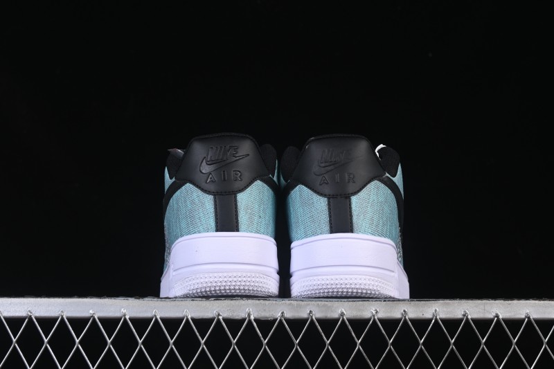 Nike Air Force 1'07 Low Flyknit Black Green Casual Sneakers - CI0051-600