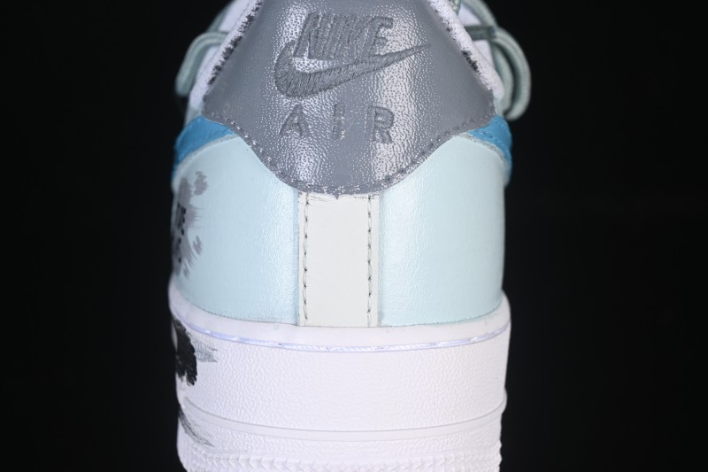 Nike Air Force 1'07 Low Grey Tune Era Hand-Painted Graffiti Casual Sneakers - LJ8822-202