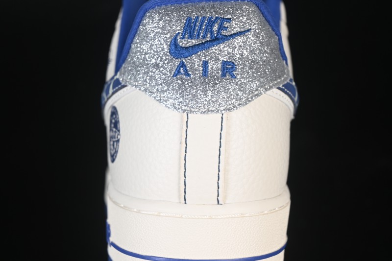 Nike Air Force 1 '07 Low Stussy Collaboration Double Swoosh Iridescent Low-Top Casual Skate Shoes - DD1982-306