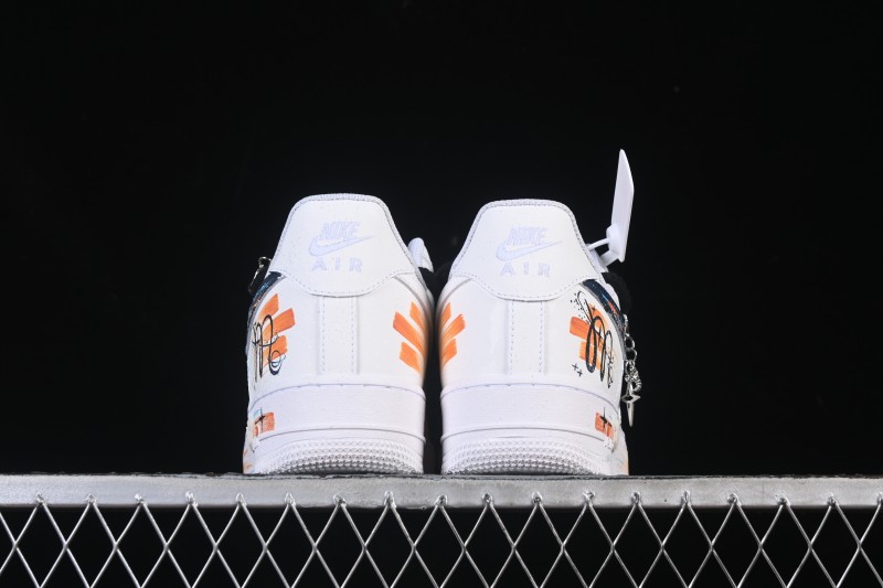 Nike Air Force 1 '07 Low Hand-Painted Zodiac Scorpio Canvas Sneakers - 10241122