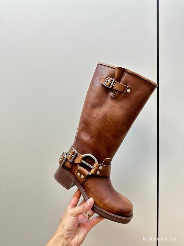 Miu Miu Fall/Winter 2025 Limited Edition Punk Style Martin Boots - LY00500