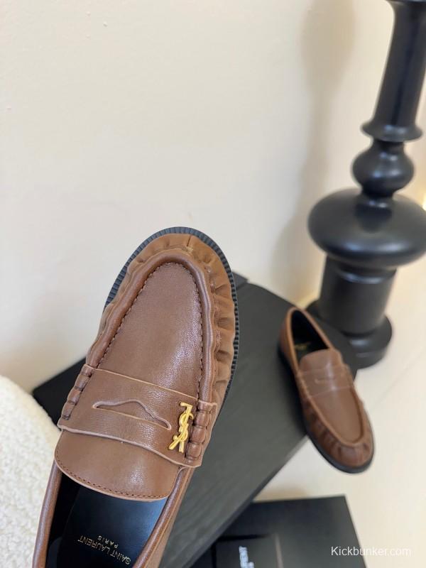 Saint Laurent Classic Loafer Leather Shoes - KFY00350