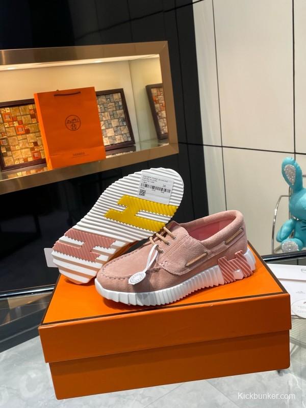 Hermès Classic Casual Sports Shoes with Exaggerated H Logo and Heightening Design - LY00300