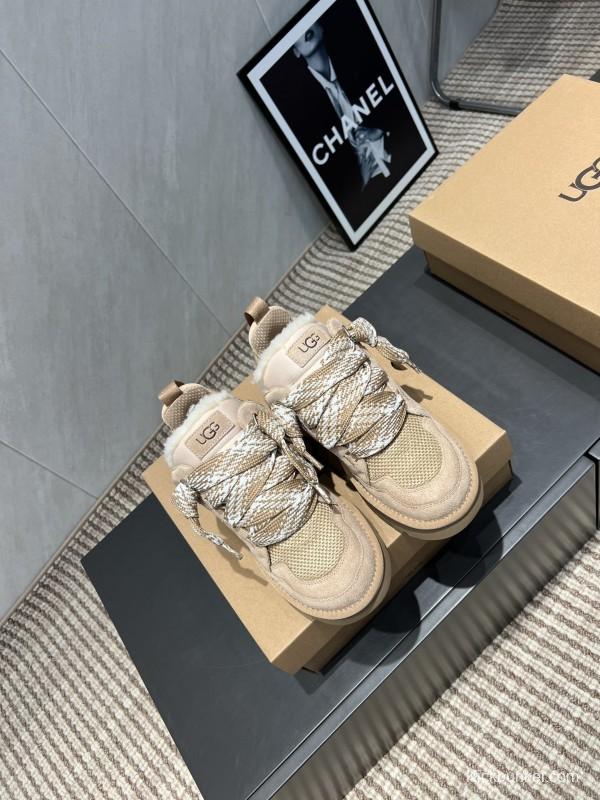 UGG Platform Loafers Series Round Toe Chunky Sole Casual Shoes - MJ00270