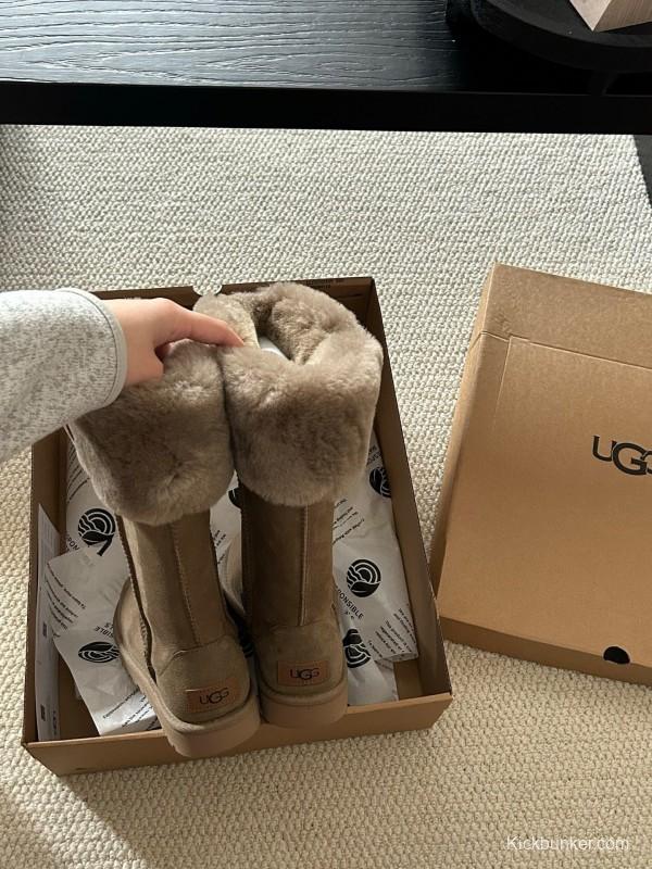 UGG 2025/SS High Boot Snow Boots with Faux Fur Collar - AS00370