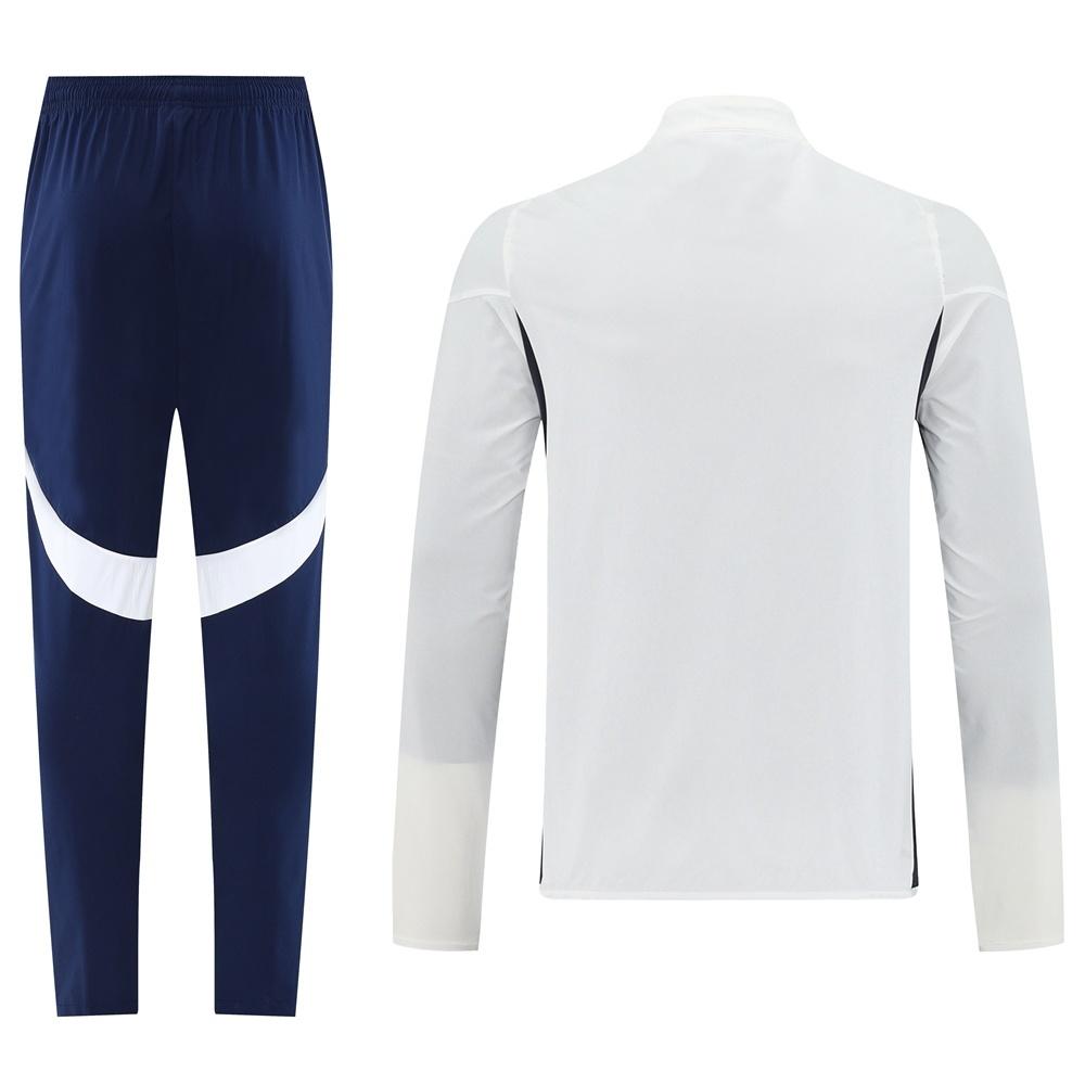 25/26 Arsenal White S-2XL Half Zipper Jacket+Long Pants