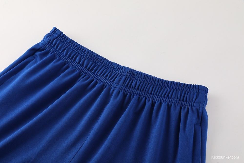 2025 Netherlands Blue Half Zipper Jacket+Long Pants