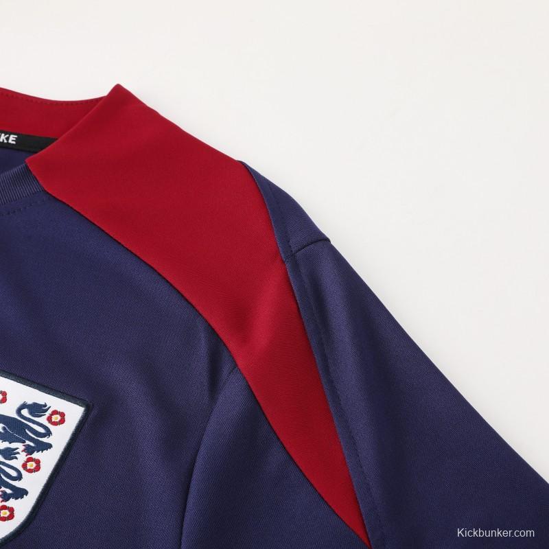 2025 England Purple Short Sleeve+Soccer Shorts