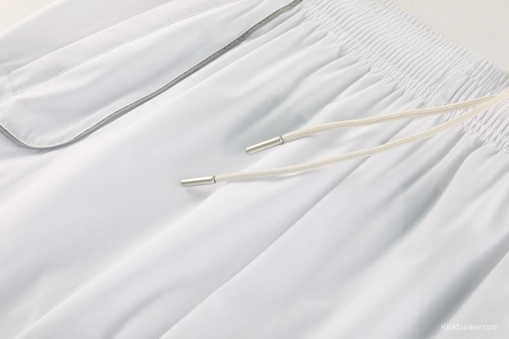 25/26 Real Madrid White Half Zipper Jacket+Long Pants S-3XL