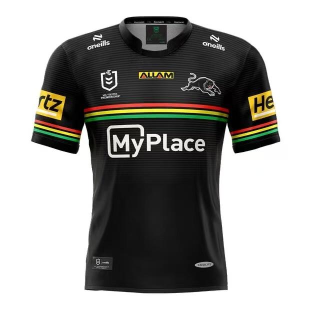 25/26 Penrith Panthers Black with Rainbow Horizontal Stripes Jersey