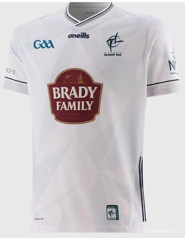 25/26 Kildare GAA White with Navy Trim Away Jersey