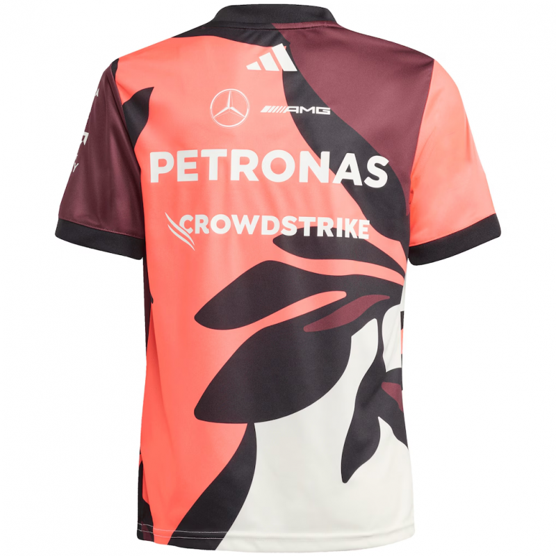 25/26 F1 Mercedes-AMG Petronas Burgundy with Black Floral Pattern Special Edition Jersey