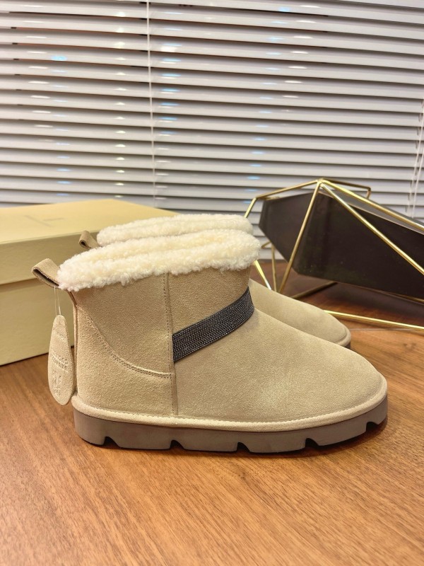 Brunello Cucinelli Winter New Snow Boots Sheepskin Buns Boots - AS00350