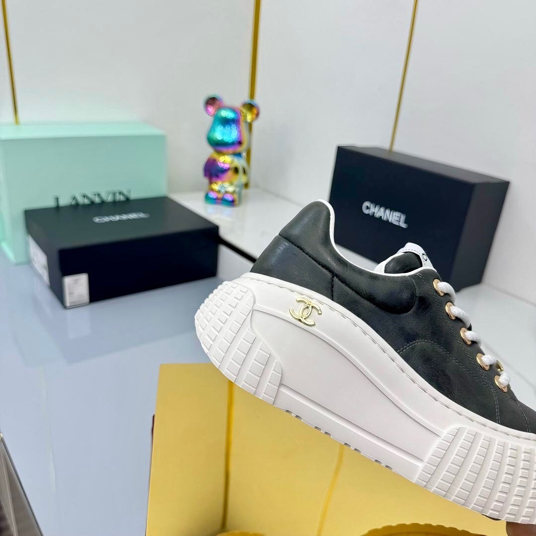 Chanel 2025 SS Loafers Panda Shoes Original Calfskin Casual Sneakers - LY00330