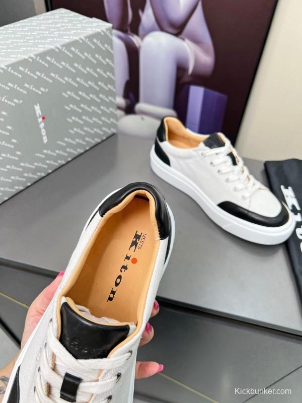 Kiton Spring Summer 2025 Lace-Up Old Money Style Casual Men's Shoes - KFY00320