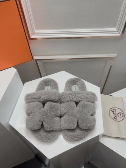 H Erijus Shoes 2025/SS Teddy Wool Slippers - LY00270