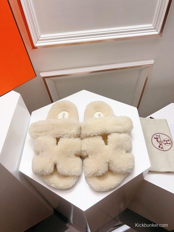 H Love Uncle Shoes Fur Slippers - LY00270