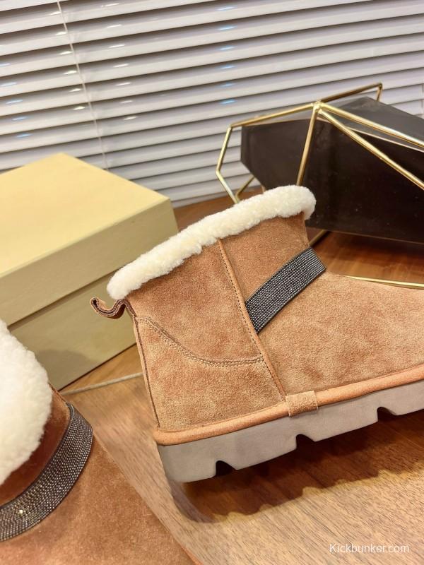 Brunello Cucinelli Winter New Snow Boots Sheepskin Buns Boots - AS00350