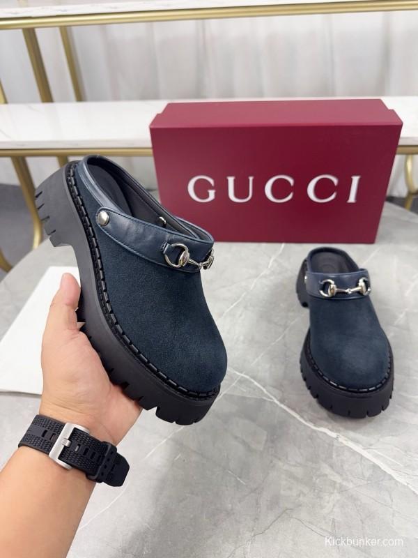 Gucci GG Platform Loafers with Lug Sole - KFY00280