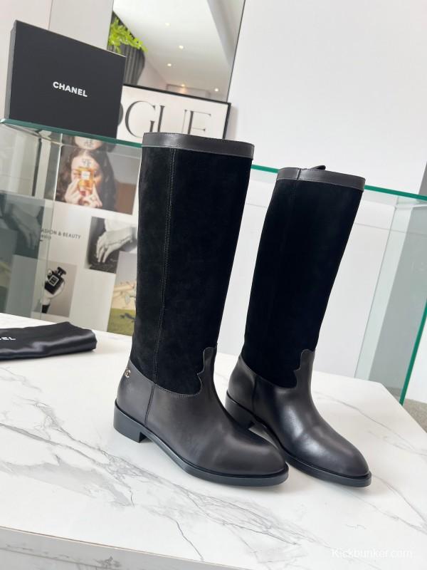 Adidas 2025 SS Suede Patchwork Chelsea Riding Boots Western Cowboy Boots - ModelX