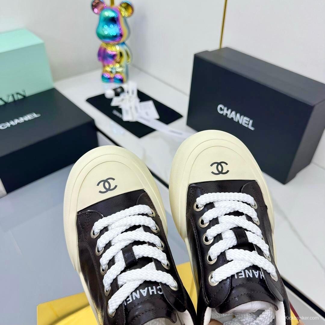 Chanel 2025 SS Panda Loafers Bread Shoes Original Calfskin - LY00320