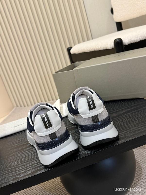 Brunello Cucinelli Casual Sneakers with Textured Calfskin and Seasonal Colors - KFY00320