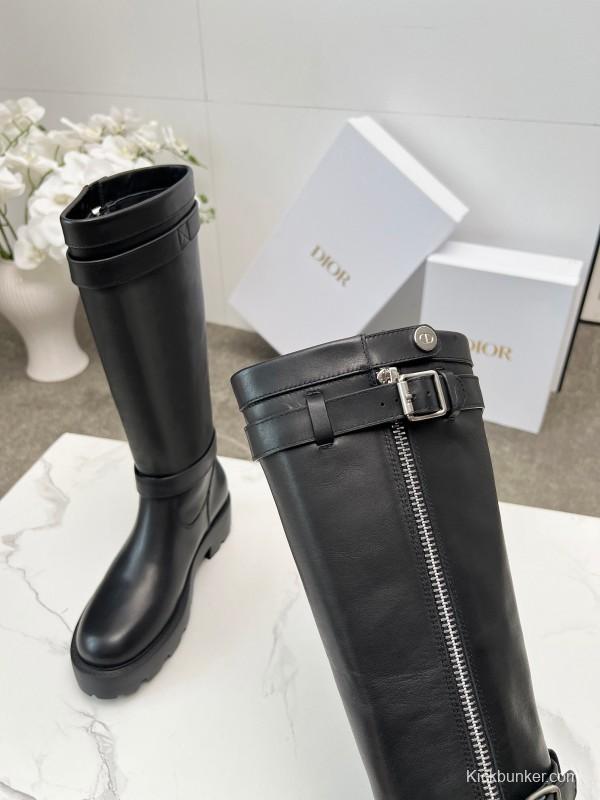 Dior 2025/SS Retro British Style Brogue New Knight Boots - LY00460