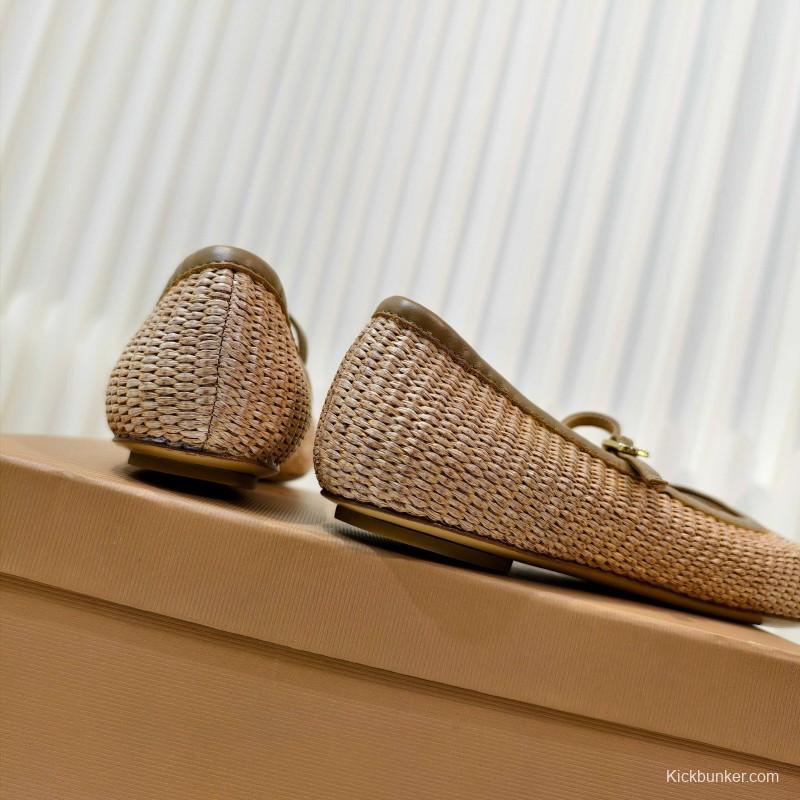 Gianvito Rossi Bohemian Style Flat Ballet Shoes 2025/ss